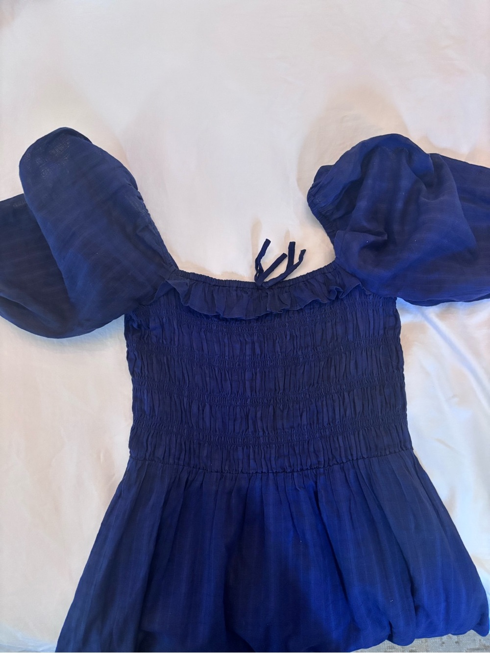 Navy Blue Smocked / “Nap” Dress